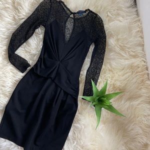 NWOT French Connection Knit Lace Bodice Dress, 2